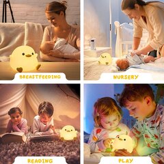 LED söpö papu ankka yövalo, ladattava pöytävalaisin yöpöytä kosketusanturilla sopii makuuhuoneeseen, olohuoneeseen DoDo Duck hinta ja tiedot | Lastenhuoneen valaisimet | hobbyhall.fi