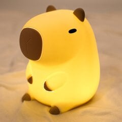 Capybara Night Light, Söpö Animal Silikoni Lastenhuone Night Light Ladattava pöytälamppu Yövalaisin kosketusanturilla Capybara hinta ja tiedot | Lastenhuoneen valaisimet | hobbyhall.fi