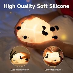 LED-yövalo lapsille, 3-tasoinen himmennettävä lastenhuoneen yövalo, elintarvikelaatuinen silikoni Squishy-lamppu Perfect Bedside -kosketuslamppu 30 minuutin ajastimella imetykseen, taapero, vauvan sisustus, musta vauvalammaslamppu hinta ja tiedot | Lastenhuoneen valaisimet | hobbyhall.fi