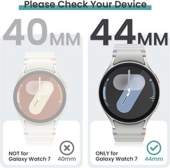 [5+5 pakkaus Samsung Galaxy Watch 7 -näytönsuojakuorelle, 44 mm:n lisävarusteet, kova PC-puskuri/HD huurtumista estävä karkaistu lasisuojakalvo, kasvosuojasarja, Galaxy Watch 7 -kuori naisille, miesten kirkas/musta/musta/hopea/sininen hinta ja tiedot | Älykellojen ja aktiivisuusrannekkeiden lisätarvikkeet | hobbyhall.fi