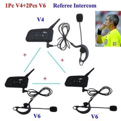 V6 V4 Full Duplex kaksisuuntainen sisäpuhelintarvike - 3kpl jalkapallotuomarin valmentaja Arbitro -kuulokkeet hinta ja tiedot | Kuulokkeet | hobbyhall.fi