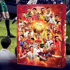 Jalkapallon MM-kisojen adventtikalenteri 2024 Jalkapallon MM-kisojen joulun sokkolaatikko Messi, Kairo, Mbappe ja paljon muuta hinta ja tiedot | Joulukoristeet | hobbyhall.fi