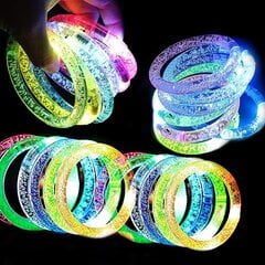 Glow Sticks Rannekorut Juhlatarvikkeet Hehkuvat Pimeässä Led Vilkkuvat Ranne Led Luminous Bangle Rannekorun Valo 50 KPL hinta ja tiedot | Puutarha- ja ulkovalot | hobbyhall.fi