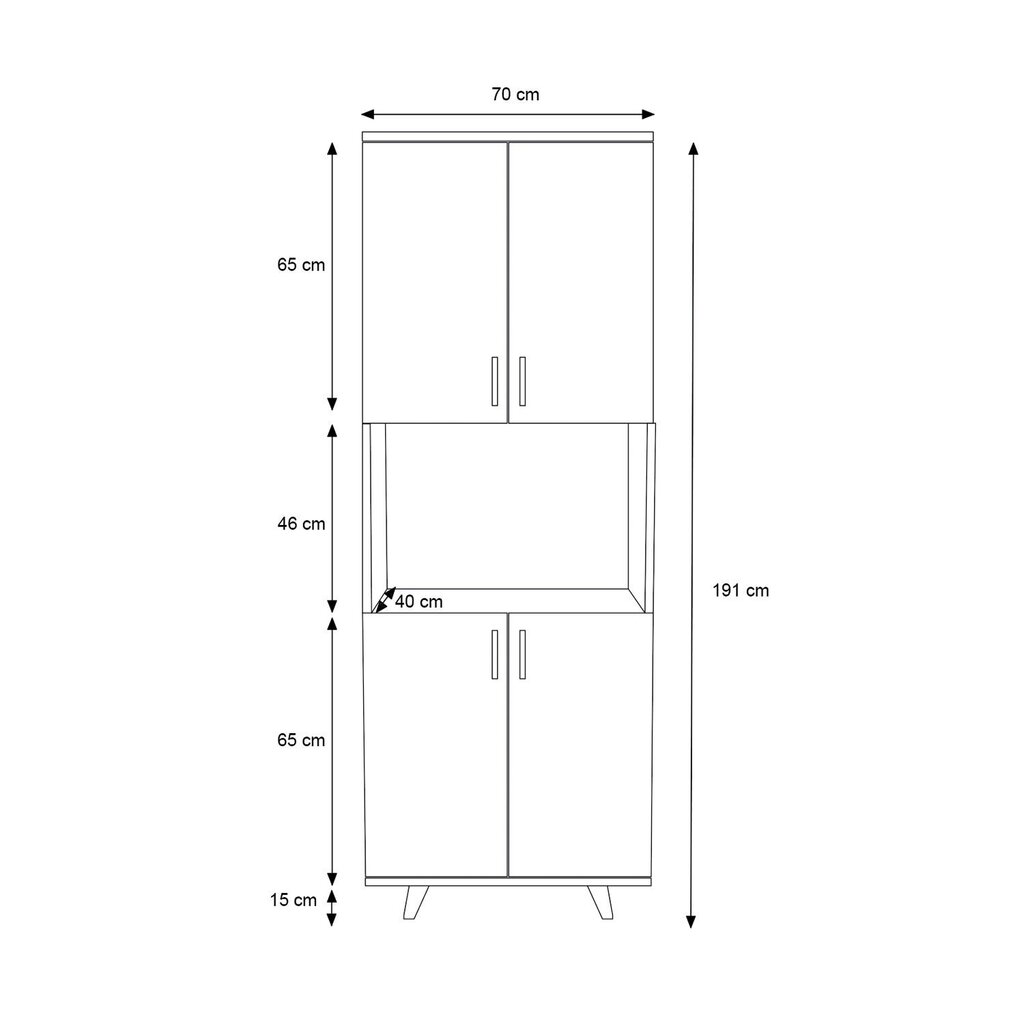 Monikäyttöinen kaappi Tasarım - L1196 hinta ja tiedot | Hyllyt | hobbyhall.fi