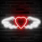 Heart Angel Wings -valokyltti - Neon Heart & Angel Wings -neonvalo teini-ikäisille/lapsille/tytöille huoneen seinäkoristelu - 14 x 4,5 tuuman Led-kyltti hinta ja tiedot | Puutarha- ja ulkovalot | hobbyhall.fi