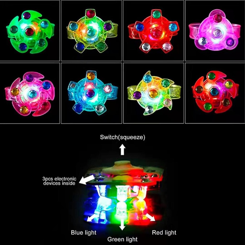 25 kpl LED Light Up Fidget Spinner -rannekorut Juhlasuosikit lapsille Pimeässä hehkuvat juhlatarvikkeet, 100 % uutta hinta ja tiedot | Puutarha- ja ulkovalot | hobbyhall.fi