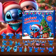 Stitch Advent Calendar 2024, 24 kpl Toimintafiguurit asettavat täydelliset lahjat Halloweenin tervetuloa varten hinta ja tiedot | Joulukoristeet | hobbyhall.fi