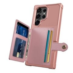 Samsung Galaxy S23 Ultra -kotelo, jossa Wallet Rose Gold hinta ja tiedot | Puhelimen lisätarvikkeet | hobbyhall.fi