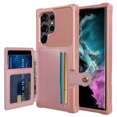 Samsung Galaxy S23 Ultra -kotelo, jossa Wallet Rose Gold hinta ja tiedot | Puhelimen lisätarvikkeet | hobbyhall.fi