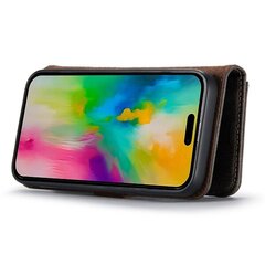 DG.MING 2-in-1 Magnet Wallet iPhone 16 Pro Ruskea hinta ja tiedot | Puhelimen lisätarvikkeet | hobbyhall.fi