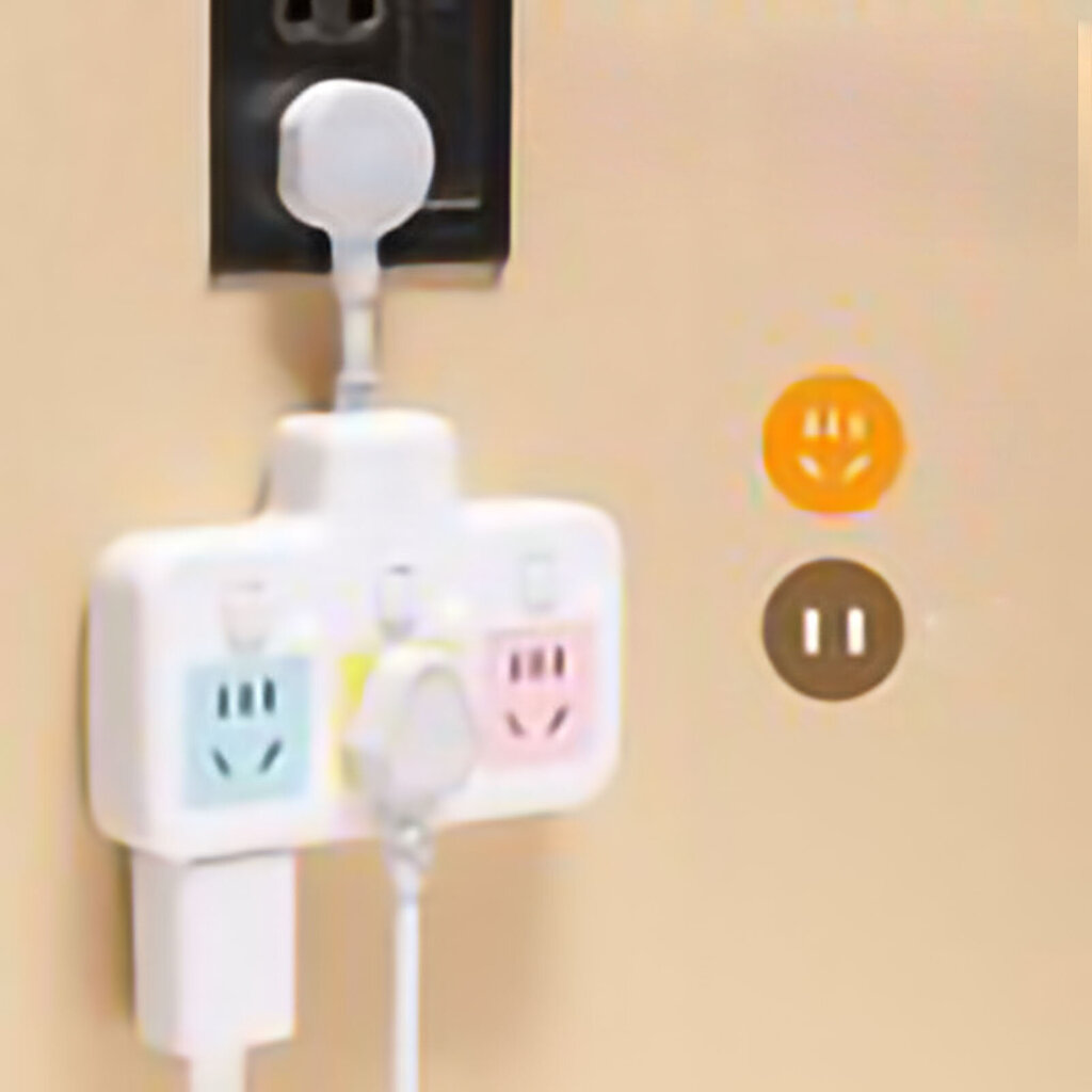 Värillinen Power Strip Monitoiminen High Safety Anti Electric Shock Multi Outlets Outlet Strip Kotitoimisto Hotel 3 Outlets hinta ja tiedot | Kytkimet ja pistorasiat | hobbyhall.fi