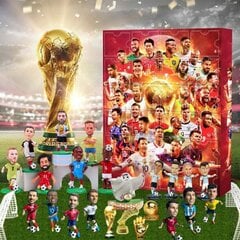 2024 World Cup Advent Calendar World Cup Adventskalender Jul Blind Box Messi, Kairo, Mbappe jne. V hinta ja tiedot | Joulukoristeet | hobbyhall.fi