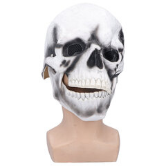 Halloween Scary Skull Mask aikuisten kokopää Latex Skull Kypärä hehkuvat silmät liikkuvalla leukavalkoisella hinta ja tiedot | Sukellusmaskit | hobbyhall.fi