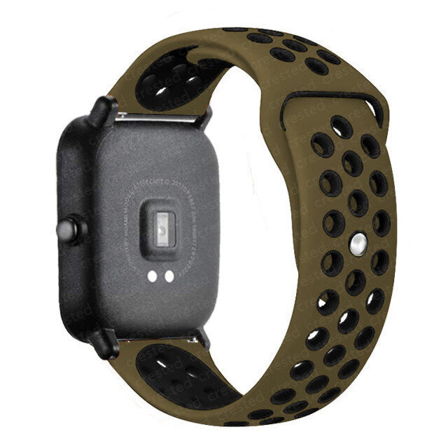 (Army Khaki)Silikoninen ranneke Amazfit Gts 3/pro/2/2e Mini/gtr 3 42mm/47mm/gtr2/stratos 2/3 urheilukellon rannekoru Amazfit Bip Strap - kellon rannekkeet hinta ja tiedot | Älykellojen ja aktiivisuusrannekkeiden lisätarvikkeet | hobbyhall.fi