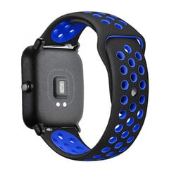 (musta sininen)Silikoninen ranneke Amazfit Gts 3/pro/2/2e Mini/gtr 3 42mm/47mm/gtr2/stratos 2/3 urheilukellon rannekoru Amazfit Bip Strap - kellon rannekkeet hinta ja tiedot | Älykellojen ja aktiivisuusrannekkeiden lisätarvikkeet | hobbyhall.fi