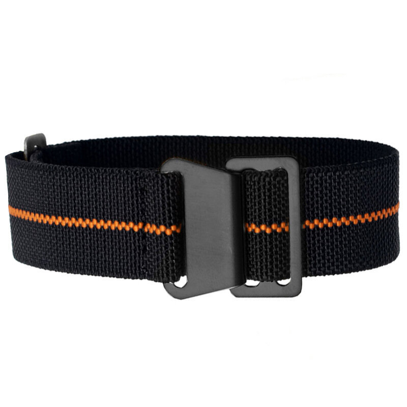 (22mmBlack Orange-B)Elastinen nailonranneke Samsung Galaxy -kelloille 3 41 45mm ranneke Amazfit Nato -kellojoukkojen laskuvarjolaukun kellorannekkeille - kellorannekkeet hinta ja tiedot | Älykellojen ja aktiivisuusrannekkeiden lisätarvikkeet | hobbyhall.fi