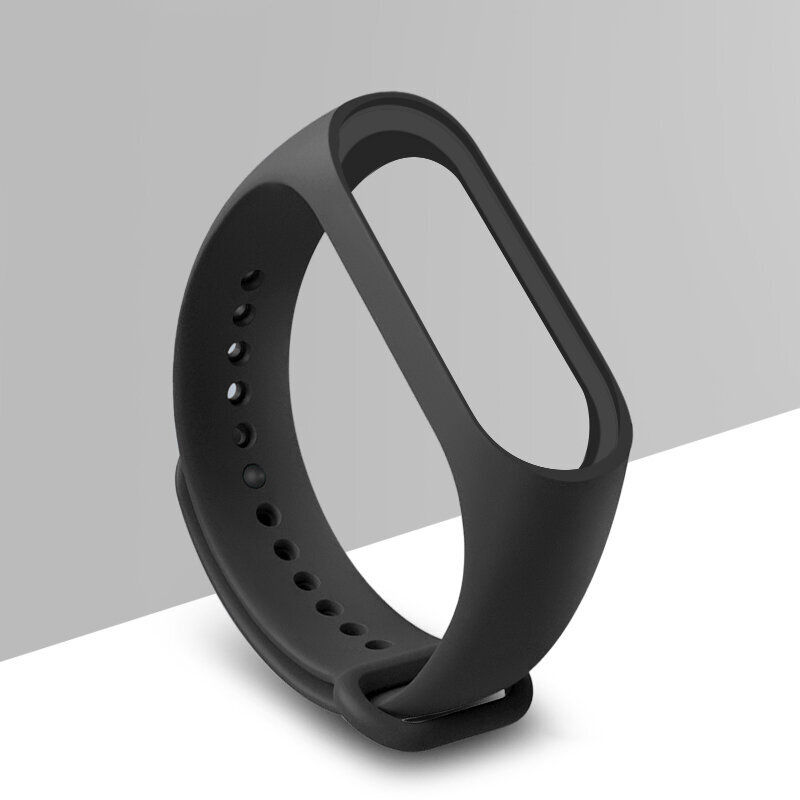 (Miband 3:lle 4black) Ranneke Xiaomi Mi Band 6 Mi Band 5 Rannekoru Miband 4 Silikonirannekkeelle Mi Band 3 Smart Watchin vaihtohihnalle - Kellon rannekkeet hinta ja tiedot | Älykellojen ja aktiivisuusrannekkeiden lisätarvikkeet | hobbyhall.fi