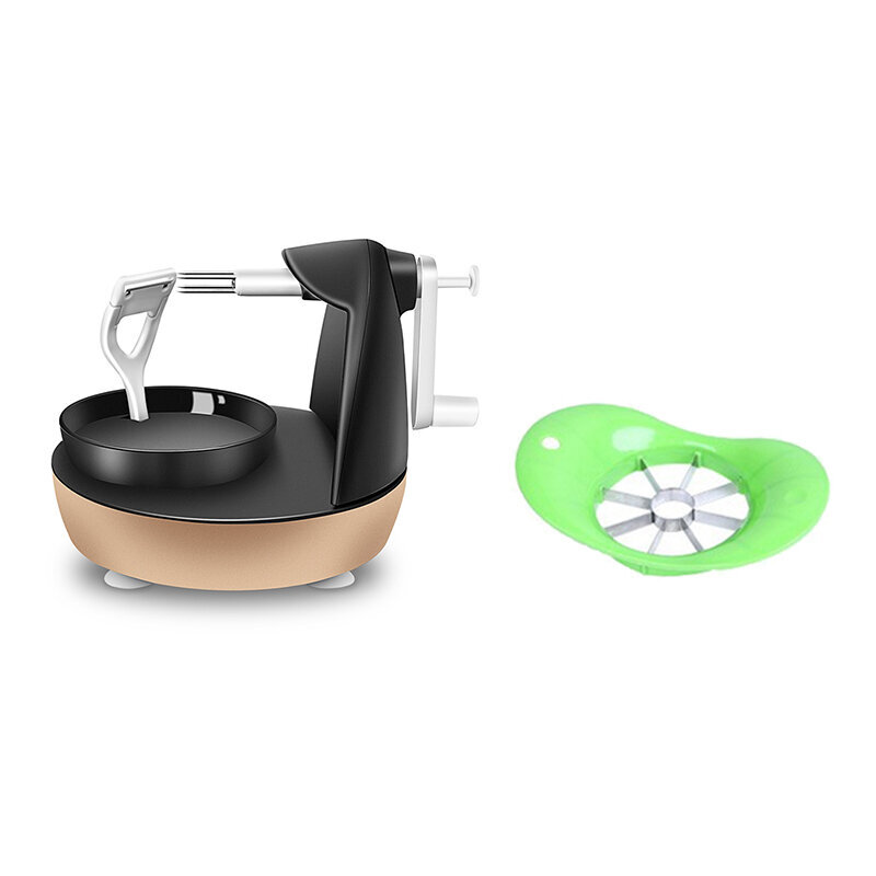 Musta Round-B Set-Omenakonekuorintakone varaterällä Käsikäyttöinen omenakuorija Monitoiminen omenakuorija Kotileikkaus Keittiö Apple Slicer Mashers hinta ja tiedot | Keittiövälineet | hobbyhall.fi