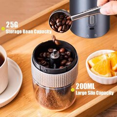 Sähköinen kahvipapumylly Kannettava kompakti mini Espresso Burr kahvimylly kotiin, toimistoon tai matkustamiseen, 25g siilo, 200ml kuppi hinta ja tiedot | Kahvimyllyt | hobbyhall.fi