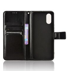 Samsung Galaxy A05 Crazy Horse Wallet PU-nahka - musta musta hinta ja tiedot | Puhelimen lisätarvikkeet | hobbyhall.fi