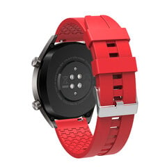 (Samsung 42mm Red) Silikonihihna Huawei Watch 3:lle/huawei Watch Gt2:lle/samsung Galaxy Watch 3/active 2 vaihtohihnalle Amazfit Gtr:lle - Kellon rannekkeet hinta ja tiedot | Älykellojen ja aktiivisuusrannekkeiden lisätarvikkeet | hobbyhall.fi