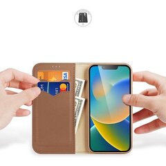 Dux Ducis iPhone 14 Plus -lompakkokotelo aitoa nahkaa, ns. ruskea RFID hinta ja tiedot | Puhelimen lisätarvikkeet | hobbyhall.fi