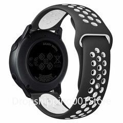 (Galaxy Watch 3 45mm mustavalkoinen)Silikoniranneke Samsung Galaxy Watch 4 Classic Strap Gear S3 46/42mm Huawei Watch Gt2 Correa Rannekoru Active 2 40mm 44mm Ranneke - Kellon rannekkeet hinta ja tiedot | Älykellojen ja aktiivisuusrannekkeiden lisätarvikkeet | hobbyhall.fi