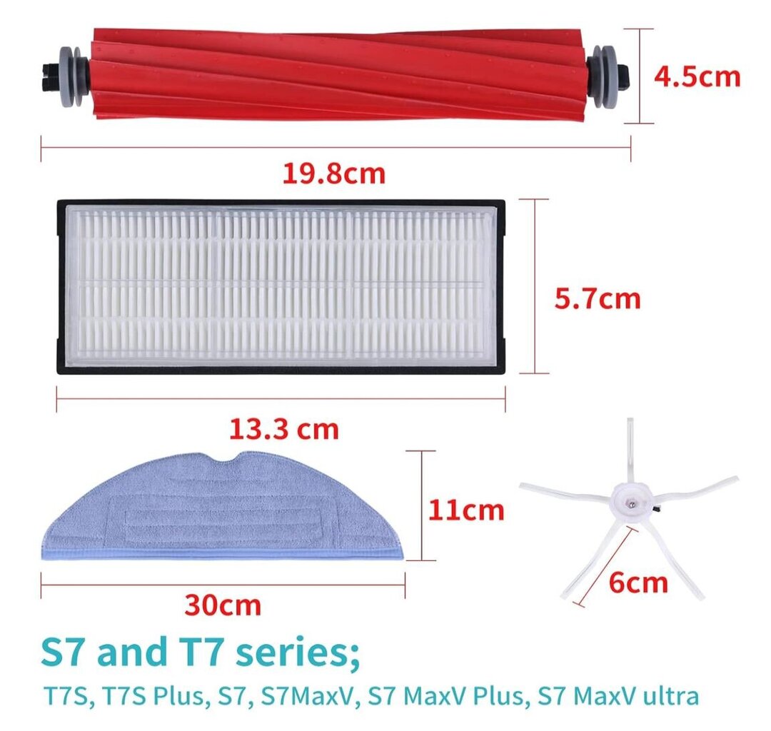 Suzao tarvikkeet Roborock S7 pölynimuriin hinta ja tiedot | Pölynimureiden lisätarvikkeet | hobbyhall.fi
