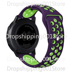 (Amazfit GTs-2-2ePurple vihreällä)Silikoniranneke Samsung Galaxy Watch 4 Classic Strap Gear S3 46/42mm Huawei Watch Gt2 Correa Rannekoru Active 2 40mm 44mm ranneke - Kellon rannekkeet hinta ja tiedot | Älykellojen ja aktiivisuusrannekkeiden lisätarvikkeet | hobbyhall.fi