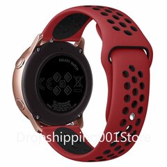 (kello 4-4classicRed mustalla)Silikoniranneke Samsung Galaxy Watch 4 Classic Strap Gear S3 46/42mm Huawei Watch Gt2 Correa Rannekoru Active 2 40mm 44mm ranneke - Kellon rannekkeet hinta ja tiedot | Älykellojen ja aktiivisuusrannekkeiden lisätarvikkeet | hobbyhall.fi