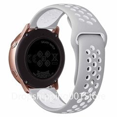 (Galaxy Watch 3 41mm Kylmä hopea valkoinen)Silikoniranneke Samsung Galaxy Watch 4 Classic Strap Gear S3 46/42mm Huawei Watch Gt2 Correa Rannekoru Active 2 40mm 44mm Ranneke - Kellon rannekkeet hinta ja tiedot | Älykellojen ja aktiivisuusrannekkeiden lisätarvikkeet | hobbyhall.fi