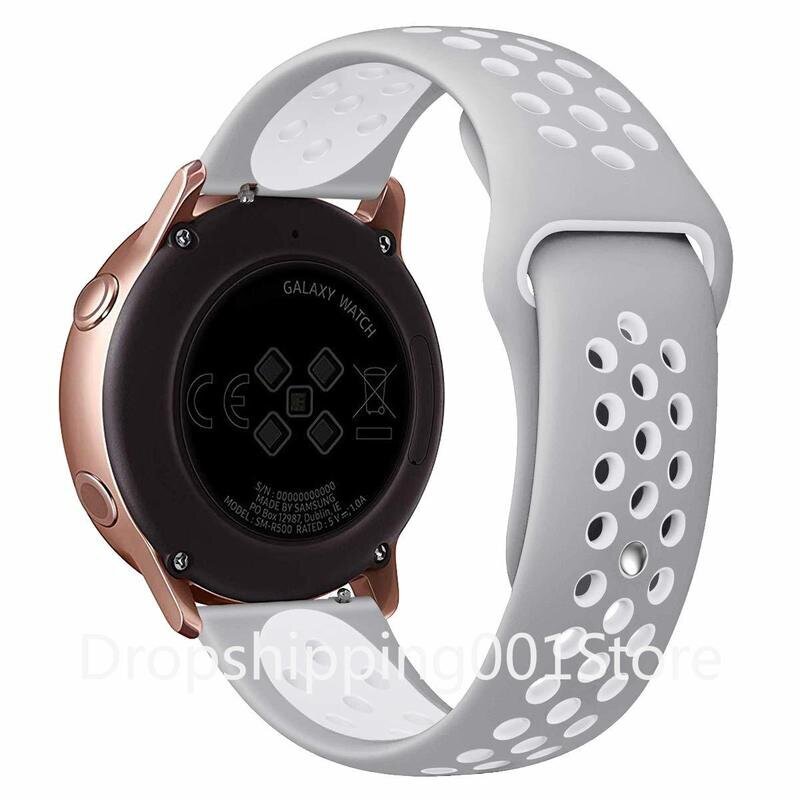 (Amazfit GTR 42mm kylmä hopeanvalkoinen)Silikoniranneke Samsung Galaxy Watch 4 Classic Strap Gear S3 46/42mm Huawei Watch Gt2 Correa Rannekoru Active 2 40mm 44mm ranneke - Kellon rannekkeet hinta ja tiedot | Älykellojen ja aktiivisuusrannekkeiden lisätarvikkeet | hobbyhall.fi