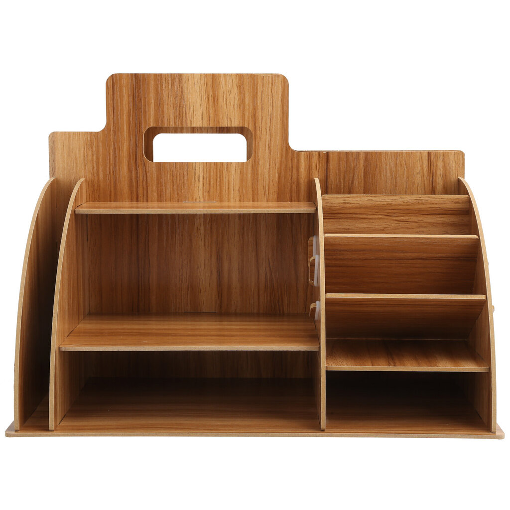 Wood Desktop Organizer Innovatiivinen kosmetiikka-paperiteline kotitoimistoonCherry Wood Color hinta ja tiedot | Penaalit | hobbyhall.fi