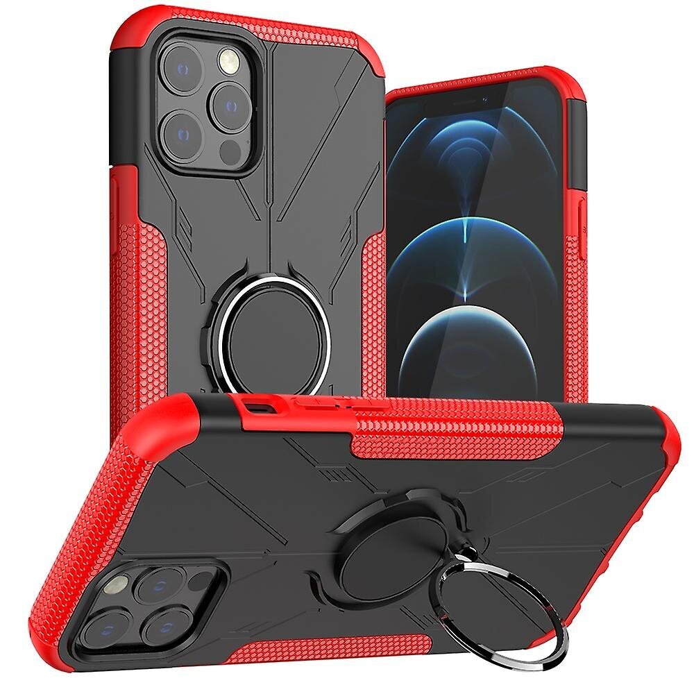 Laadukas Anti-drop PC + TPU-puhelimen kuori rengasjalustalla iPhone 12 Prolle/iPhone 12:lle hinta ja tiedot | Puhelimen kuoret ja kotelot | hobbyhall.fi