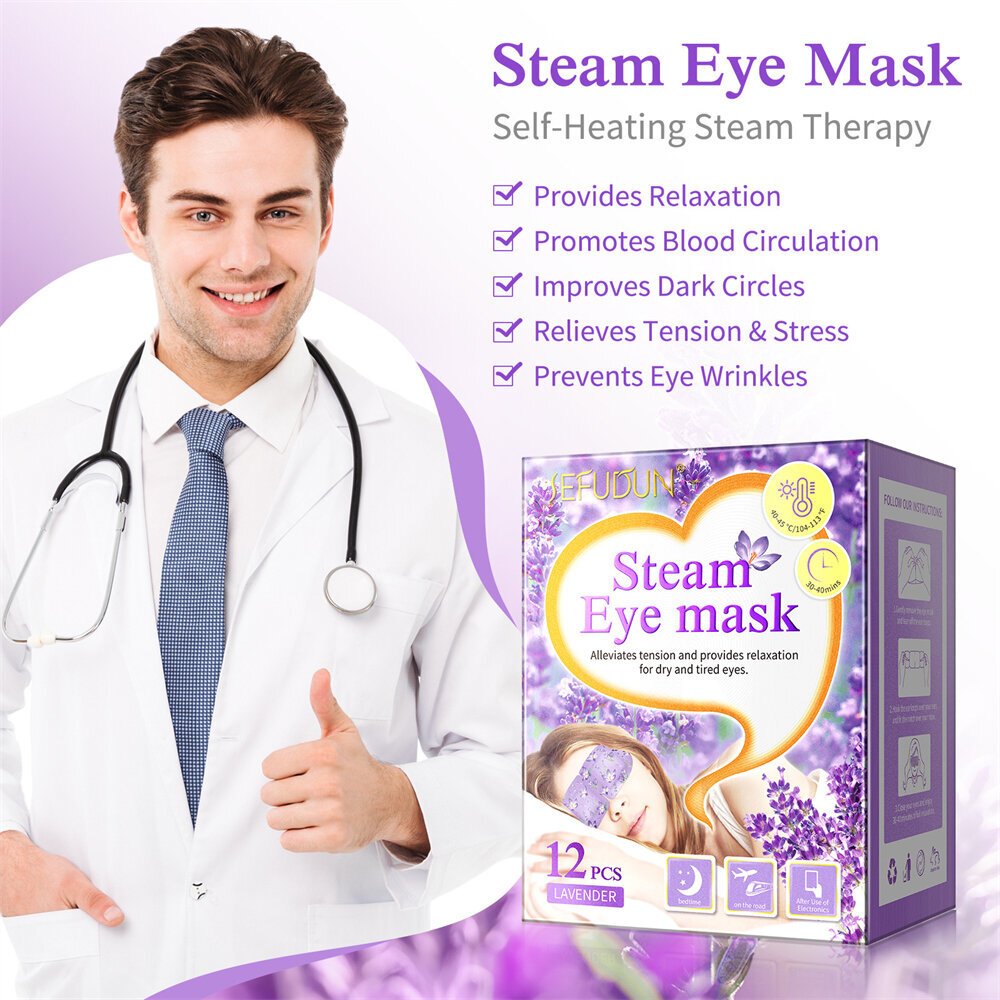 SEFUDUN Steam Eye Mask lievittää silmien rasitusta Eye Shade Heat Eye Patch Sleep kertakäyttöinen silmänaamio hinta ja tiedot | Intiimipesutuotteet | hobbyhall.fi