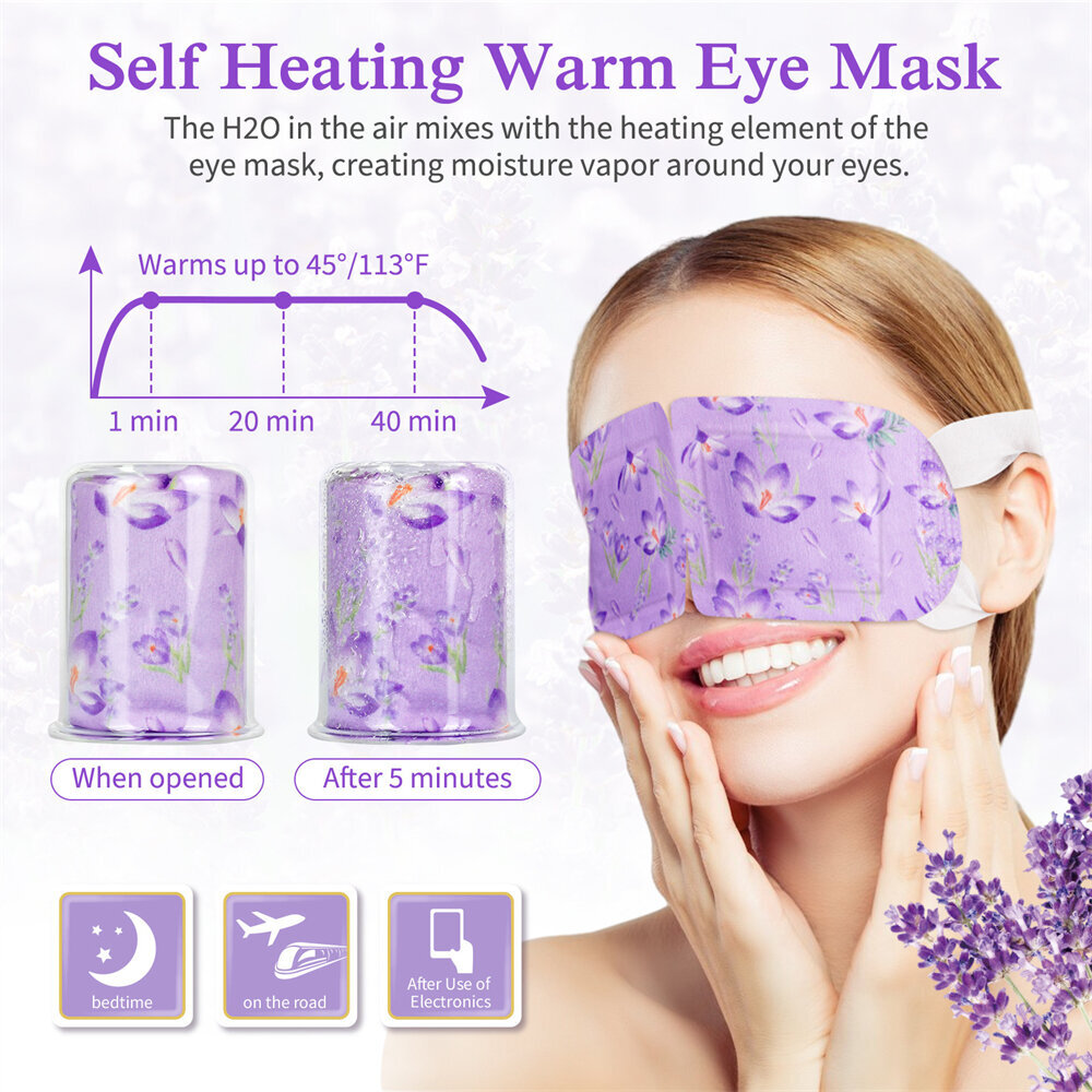 SEFUDUN Steam Eye Mask lievittää silmien rasitusta Eye Shade Heat Eye Patch Sleep kertakäyttöinen silmänaamio hinta ja tiedot | Intiimipesutuotteet | hobbyhall.fi