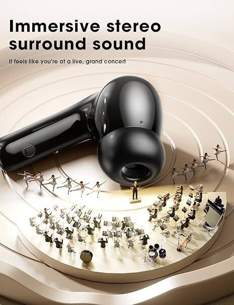 Bluetooth Headset Buds Big Bass -stereoäänellä, kevyet in-Ear Fit -kuulokkeet, IPX7, iPhone, Android, Pad, Urheilu (Khaki) hinta ja tiedot | Kuulokkeet | hobbyhall.fi