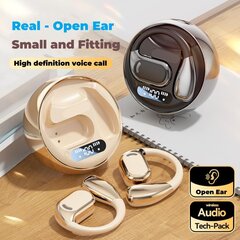 Bluetooth Open Ear -pelikuulokkeet, IPX5, vedenpitävät melua vaimentavat langattomat Bluetooth-kuulokkeet mikrofonilla Android/iOS:lle (beige) hinta ja tiedot | Kuulokkeet | hobbyhall.fi