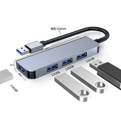 USB 3.0 SD-kortinlukija, 4 in 1 alumiininen USB A&C -keskitin, USB Extender PC:lle, kannettaville tietokoneille ja tableteille USB (usb3.0*1+usb2.0*3) hinta ja tiedot | Meeare Store Autotuotteet | hobbyhall.fi