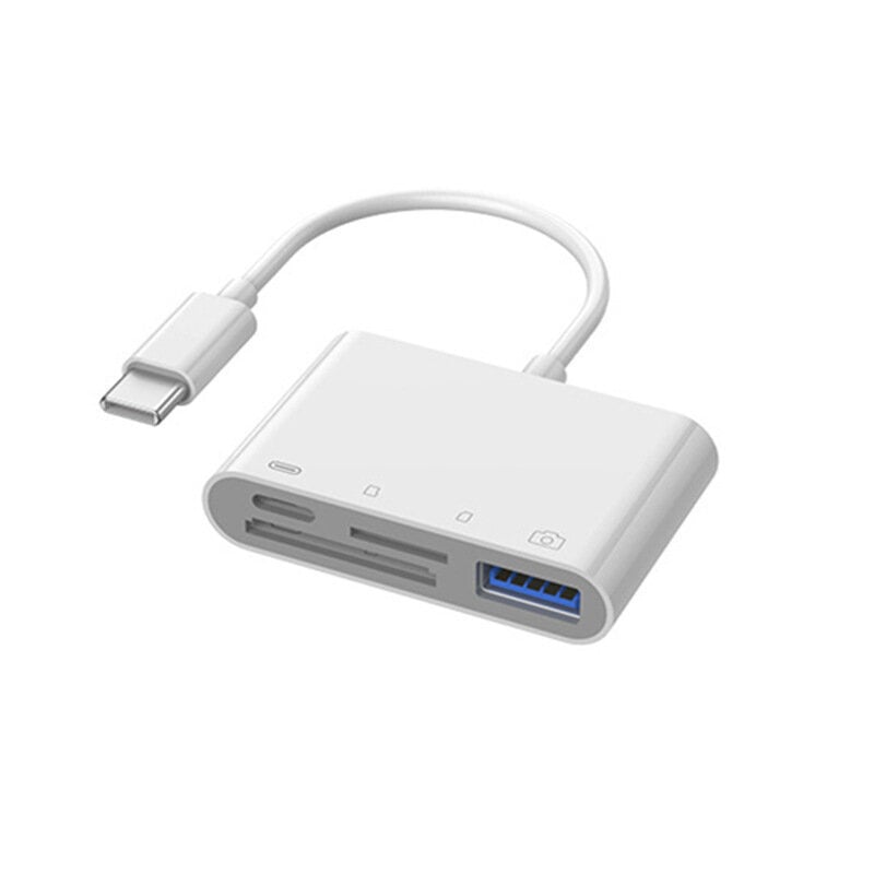 USB 3.0 High Speed - SD/TF-korttisovitin iPhone-muistikortinlukijalle (c-tyypin 4-in-1-kortinlukija) hinta ja tiedot | USB-sovittimet äänentoistoon | hobbyhall.fi