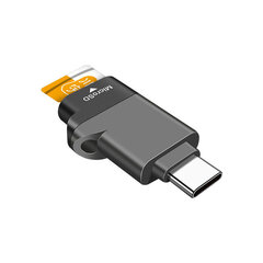 Type-C MicroSD-kortinlukija USB 3.0 Super Speed -tekniikalla, tukee MicroSDXC:tä ja MicroSD-korttia Windowsille, Mac OS X:lle ja Andriodille (harmaa) hinta ja tiedot | USB-sovittimet äänentoistoon | hobbyhall.fi