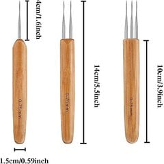 Dreadlock-virkkauskoukut - Dread Lock -työkalusetti, salpakoukku-virkkausneulasetti hiuksille, matto M hinta ja tiedot | Virkkaustarvikkeet | hobbyhall.fi