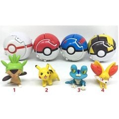 4 kpl Pokemon Throw N Pop Poke Ball toimintahahmolelusarjalla hinta ja tiedot | Pienoismallit | hobbyhall.fi