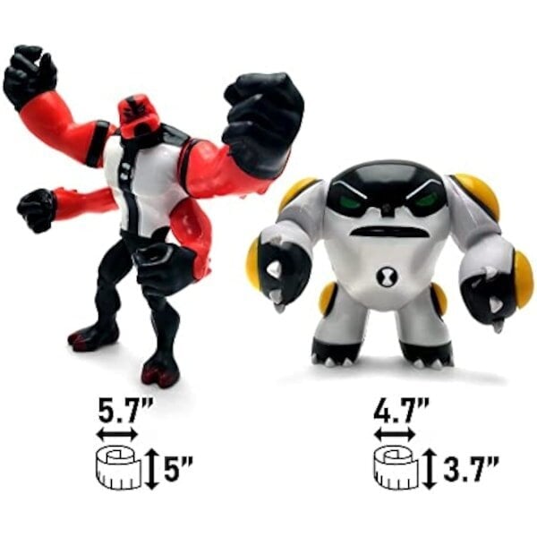 Figuurit perustuvat Ben 10 -toimintafiguuriin - 9 lelun sarja, Ben Tennyson, Four Arms, Gray Matter, Kineceleran, Diamondhead, Hex, Steam Smythe, ... hinta ja tiedot | Pienoismallit | hobbyhall.fi