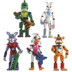 5 kpl Five Nights At Freddys -toimintahahmot Toy Security Breach -sarja Glamrock Foxy Bonnie Fazbear PVC-nuket Fnaf lapsille -lahja hinta ja tiedot | Pienoismallit | hobbyhall.fi