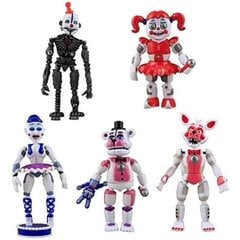 5kpl/setti Five Nights At Freddy's Game Figuuri Fnaf Funtime Freddy Foxy Sister Sijainti Valontavat Toimintafiguurit Db hinta ja tiedot | Pienoismallit | hobbyhall.fi