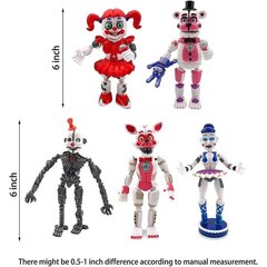 5kpl/setti Five Nights At Freddy's Game Figuuri Fnaf Funtime Freddy Foxy Sister Sijainti Valontavat Toimintafiguurit Db hinta ja tiedot | Pienoismallit | hobbyhall.fi