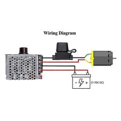 7-70v 30a Pwm Dc moottorin nopeudensäädin Kytkimen ohjaus 12v 24v 36v 48v 30 ampeerin sulakkeella hinta ja tiedot | Aggregaatit | hobbyhall.fi