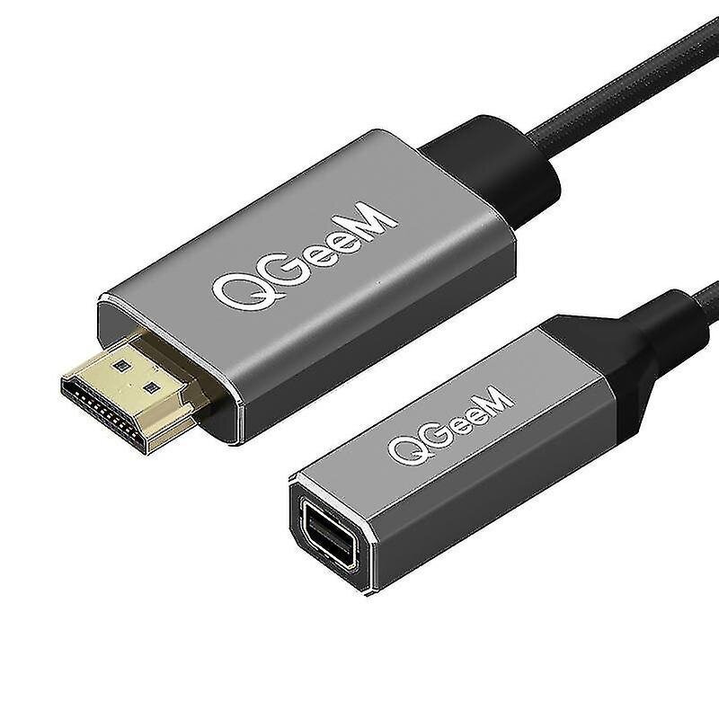 Qgeem Hdmi Single To Mini Dp Converter -sovitinkaapeli Uhd 4k@30hz Plug hinta ja tiedot | Kaapelit ja adapterit | hobbyhall.fi