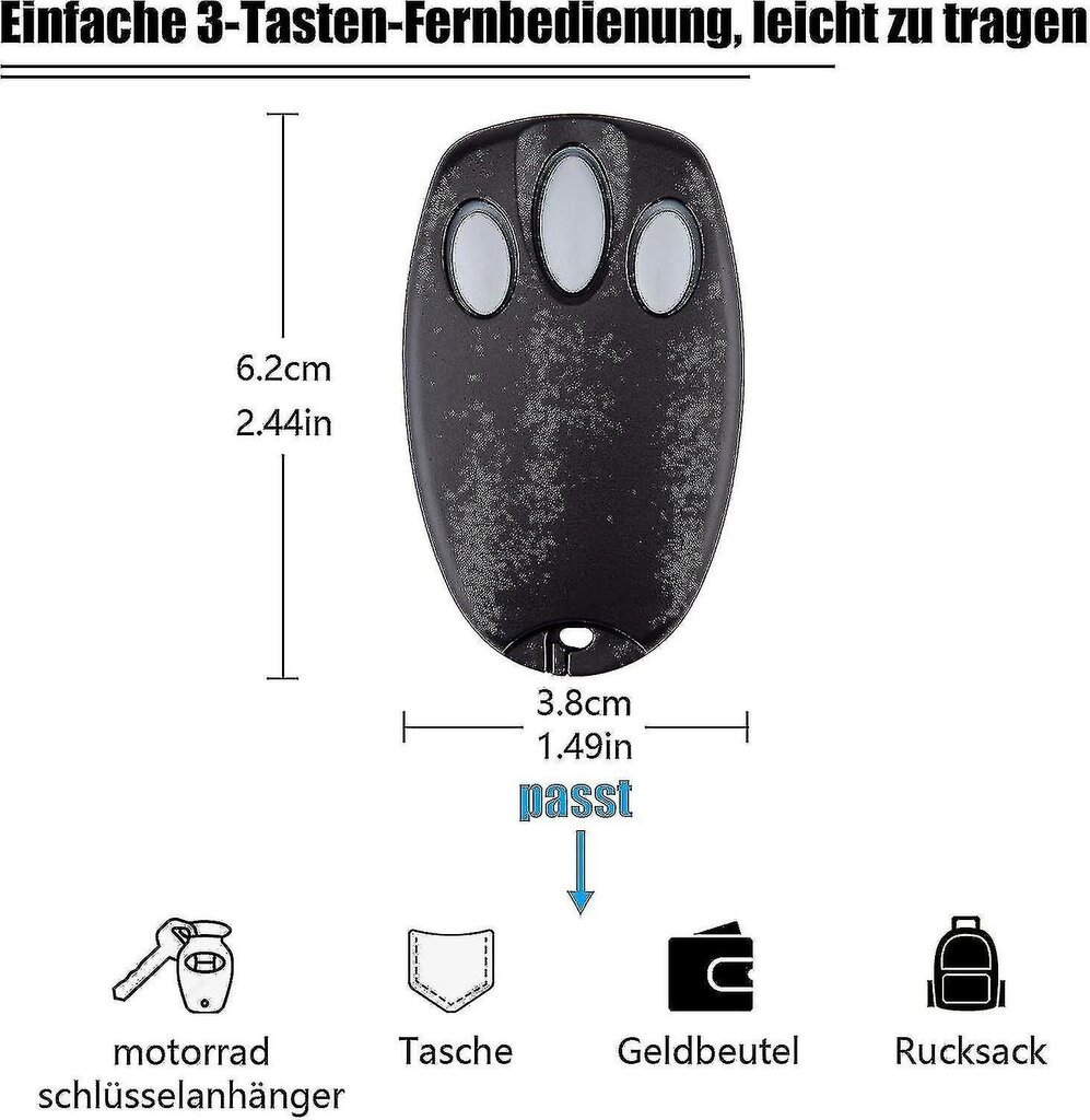 Pack Vaihto Handheld Chamberlain Liftmaster Motorlift Autotallin oven lähetin 94335e | 84335e | Ml700 | Ml500 | Ml850 | Merlin + C945 | C840 Se hinta ja tiedot | DJ-laitteet | hobbyhall.fi